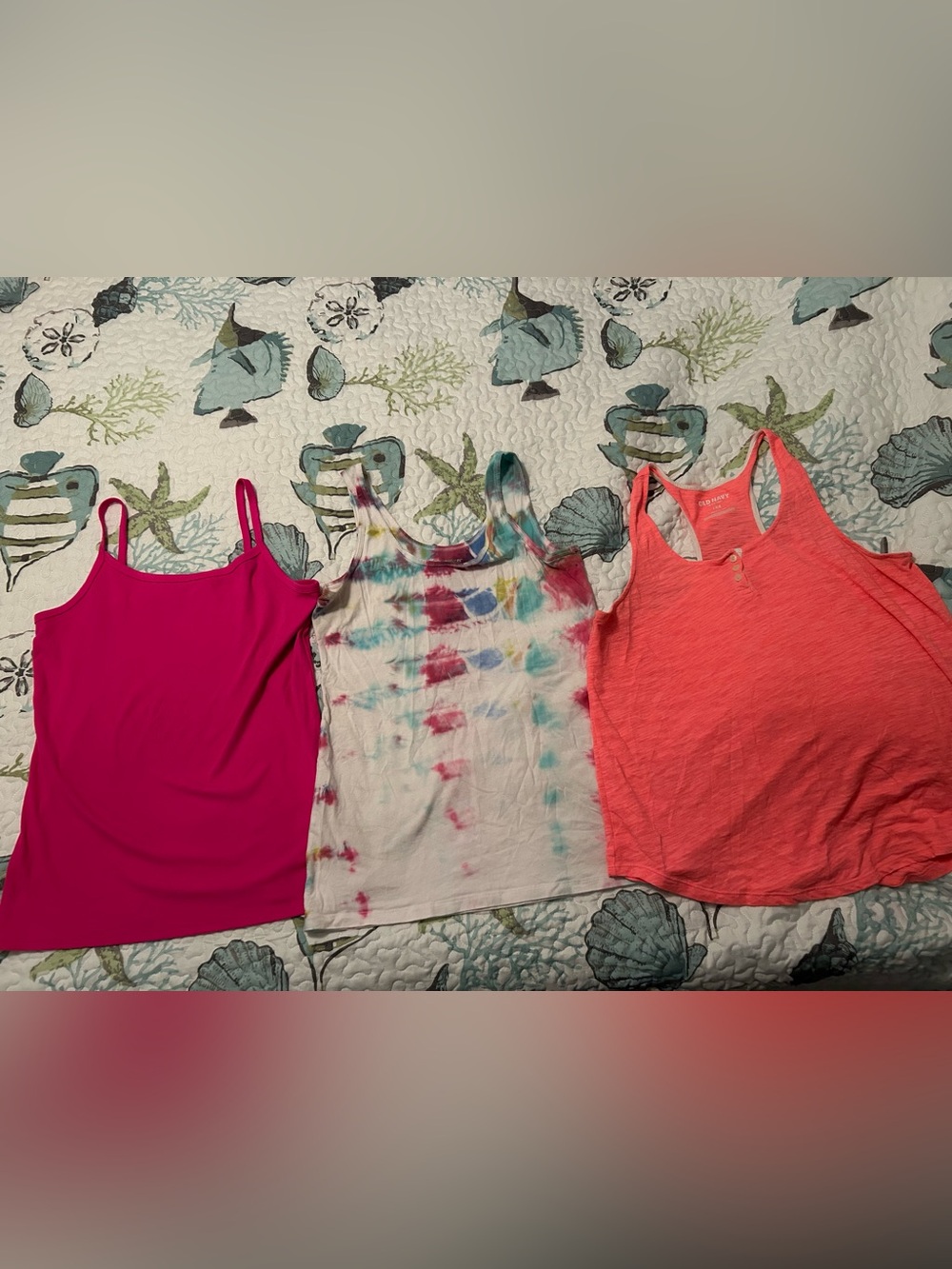 No Boundaries Women’s Tank Tops — Hot Pink, Tie-Dye, Coral